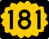 Three-digit state highway shield uses a sunflower, Kansas &mdash; Regulatory sign &mdash; Guide Signs and Route Markers (Shields)
