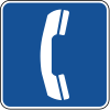 Telephone &mdash; Regulatory sign &mdash; Motorist services (MUTCD D9-1)