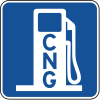 Alternative fuel (CNG) &mdash; Regulatory sign &mdash; Motorist services (MUTCD D9-11A)