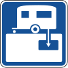 RV sanitary station &mdash; Regulatory sign &mdash; Motorist services (MUTCD D9-12)