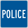 Police &mdash; Regulatory sign &mdash; Motorist services (MUTCD D9-14)