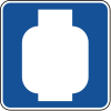 Propane gas &mdash; Regulatory sign &mdash; Motorist services (MUTCD D9-15)