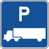Truck parking &mdash; Regulatory sign &mdash; Motorist services (MUTCD D9-16)