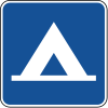 Camping &mdash; Regulatory sign &mdash; Motorist services (MUTCD D9-3)