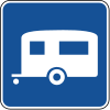 Trailer camping &mdash; Regulatory sign &mdash; Motorist services (MUTCD D9-3A)