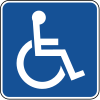 Handicapped accessible &mdash; Regulatory sign &mdash; Motorist services (MUTCD D9-6)