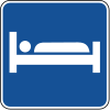 Lodging &mdash; Regulatory sign &mdash; Motorist services (MUTCD D9-9)