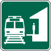 Light Rail Station &mdash; Regulatory sign &mdash; Street Signs (MUTCD I3-8)
