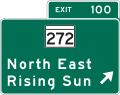Interchange exit direction, Maryland &mdash; Regulatory sign &mdash; Interchange Exit Direction Signs