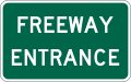 Freeway Entrance &mdash; Regulatory sign &mdash; Miscellaneous Signs (MUTCD D13-3)