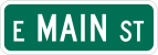 Street sign, MUTCD D-3 &mdash; Regulatory sign &mdash; Street Signs