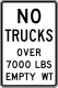 Truck Weight Limit &mdash; Regulatory sign &mdash; Weight Limits Signs (MUTCD R12-3)