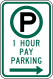 Road sign &mdash; Regulatory sign &mdash; Permissive Parking (MUTCD R7-21)