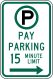 Road sign &mdash; Regulatory sign &mdash; Permissive Parking (MUTCD R7-21A)