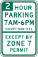 Parking with time and permit restrictions, Seattle &mdash; Regulatory sign &mdash; Permissive Parking