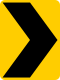 Chevron alignment to the right &mdash; Regulatory sign &mdash; Turns, Curves, Intersections Signs (MUTCD W1-8R)
