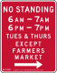 No standing with time restrictions, New York City &mdash; Regulatory sign