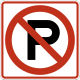 No parking &mdash; Regulatory sign &mdash; Parking and Emergency Restrictions (MUTCD R8-3)