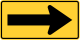 One direction large arrow to the right &mdash; Regulatory sign &mdash; Turns, Curves, Intersections Signs (MUTCD W1-6R)
