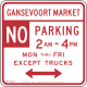 No parking with restrictions and localized, New York City &mdash; Regulatory sign