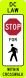 DC law stop for pedestrians in crosswalk, Washington, DC &mdash; Regulatory sign &mdash; Stop and Yield Signs