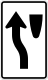 Keep left (narrow version) &mdash; Regulatory sign &mdash; Regulation of Movement Signs (MUTCD R4-8C)