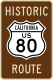 Historic Route, U.S. Highway shield, California &mdash; Regulatory sign &mdash; Guide Signs and Route Markers (Shields)
