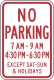 Standard no parking sign &mdash; Regulatory sign &mdash; Motorist services