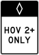 Buses Only (RIGHT LANE) &mdash; Regulatory sign &mdash; Lane Usage and Turns Signs (MUTCD R3-11B)