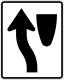 Keep left sign &mdash; Regulatory sign &mdash; Regulation of Movement Signs (MUTCD R4-8)