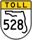 Three-digit state route with toll shield, Florida &mdash; Regulatory sign &mdash; Guide Signs and Route Markers (Shields)