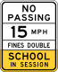 School zone speed limit sign, Arizona &mdash; Regulatory sign &mdash; Schools