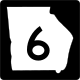 Single-digit state route shield, Georgia &mdash; Regulatory sign &mdash; Guide Signs and Route Markers (Shields)
