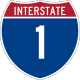 Single-digit interstate route shield &mdash; Regulatory sign &mdash; Guide Signs and Route Markers (Shields)