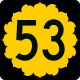 Two-digit state highway shield uses a sunflower, Kansas &mdash; Regulatory sign &mdash; Guide Signs and Route Markers (Shields)