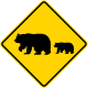 Migrating bears, California &mdash; Regulatory sign &mdash; Advance Warnings and Crossings Signs
