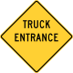 Truck entrance, Delaware &mdash; Regulatory sign &mdash; Advance Warnings and Crossings Signs