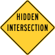 Hidden intersection, Delaware &mdash; Regulatory sign &mdash; Advance Warnings and Crossings Signs
