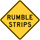 Rumble strips, New York State &mdash; Regulatory sign &mdash; Pavement and Roadway Conditions Signs