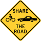 Share the road, Pennsylvania &mdash; Regulatory sign &mdash; Advance Warnings and Crossings Signs