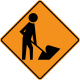 Workers ahead &mdash; Regulatory sign &mdash; Work Zones Signs (MUTCD CW21-1)