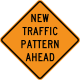 New traffic pattern ahead &mdash; Regulatory sign &mdash; Slow Traffic Signs (MUTCD CW23-2)
