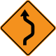 Single Lane Shift Pair &mdash; Regulatory sign &mdash; Double Reverse Curves Signs (MUTCD CW24-1R)