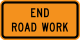 Road Work Ends &mdash; Regulatory sign &mdash; Work Zones Signs (MUTCD G20-2)