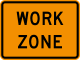 Work Zone for Speed limit &mdash; Regulatory sign &mdash; Work Zones Signs (MUTCD G20-5AP)