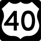 Two-digit U.S. route shield &mdash; Regulatory sign &mdash; Guide Signs and Route Markers (Shields) (MUTCD M1-4)