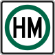 Hazardous Material Route sign &mdash; Regulatory sign &mdash; Truck Routes Signs (MUTCD R14-2)