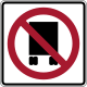 National Network Prohibited sign &mdash; Regulatory sign &mdash; Truck Routes Signs (MUTCD R14-5)