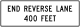 Begin reverse lane 500 feet sign &mdash; Regulatory sign &mdash; Lane Usage and Turns Signs (MUTCD R3-9H)