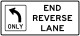 End reverse lane sign &mdash; Regulatory sign &mdash; Lane Usage and Turns Signs (MUTCD R3-9I)